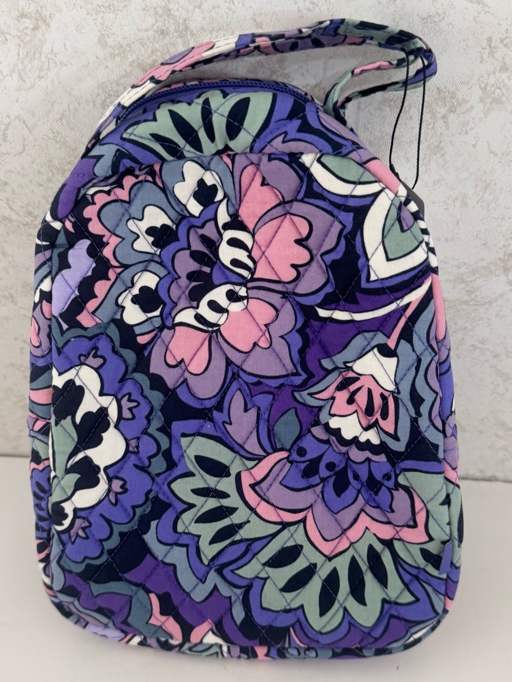 Vera Bradley Cotton Lunch Bunch Bag in Floral Swirls Handles